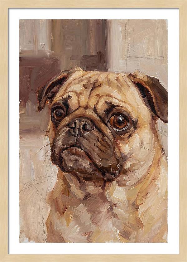 Pug Portrait In Natural Light