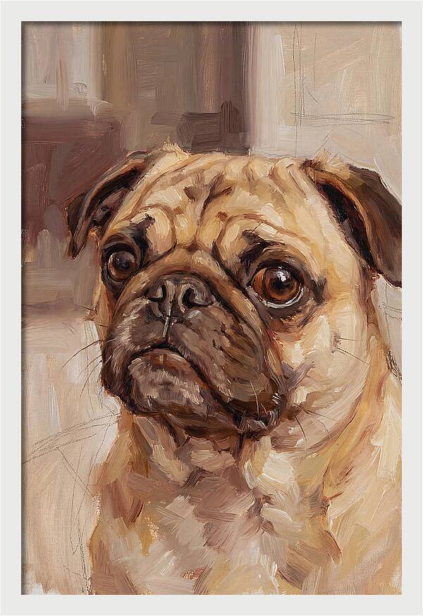 Pug Portrait In Natural Light