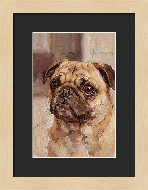 Pug Portrait In Natural Light