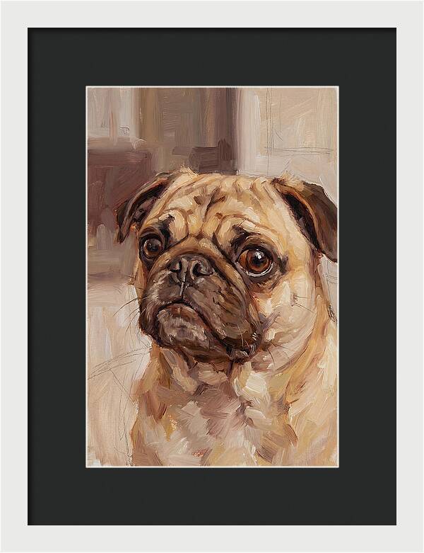 Pug Portrait In Natural Light