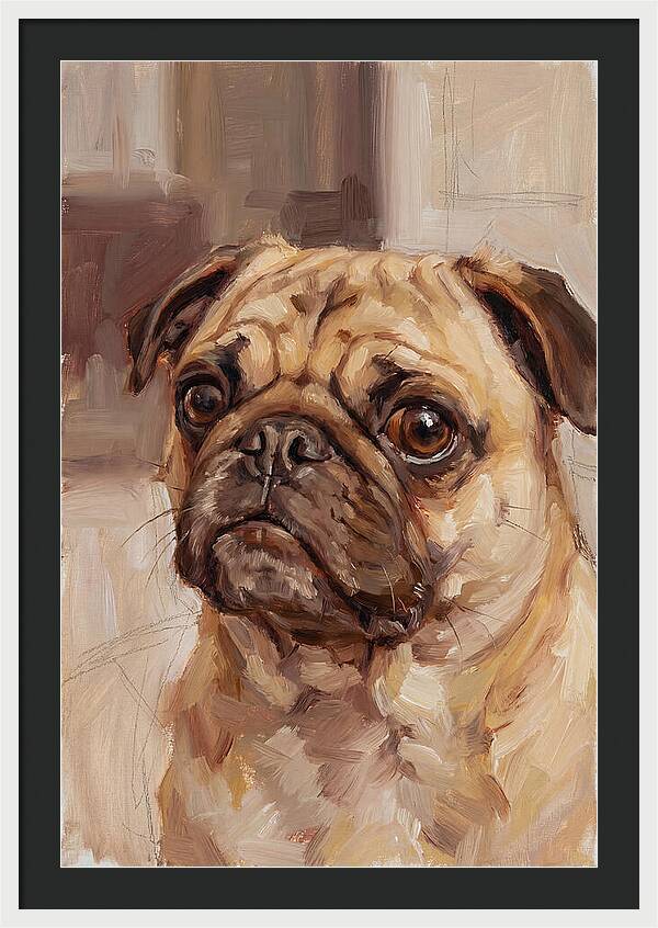 Pug Portrait In Natural Light
