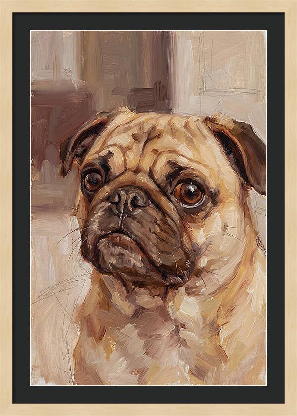 Pug Portrait In Natural Light