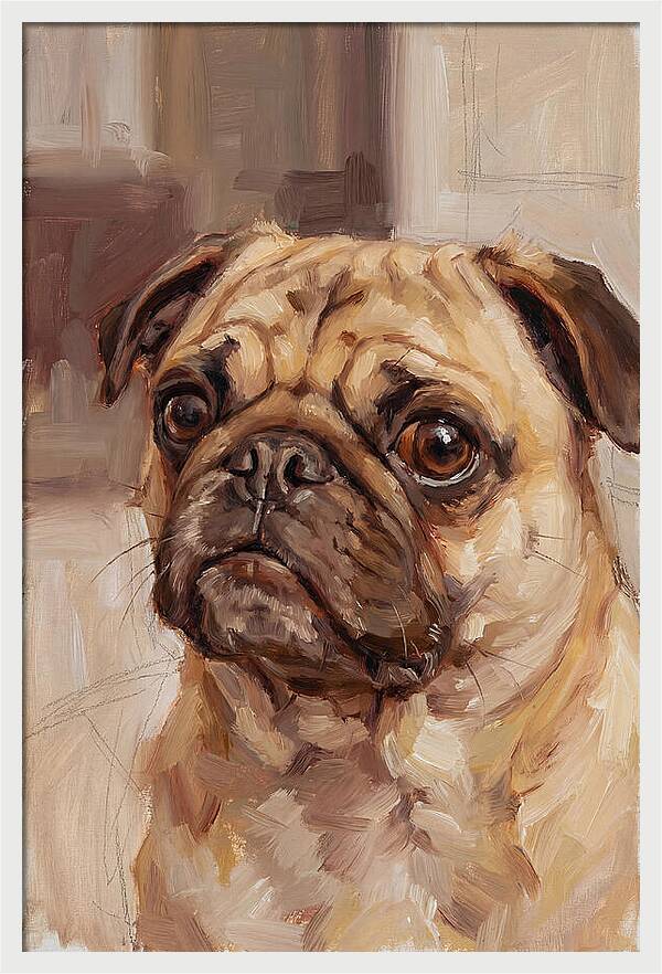 Pug Portrait In Natural Light