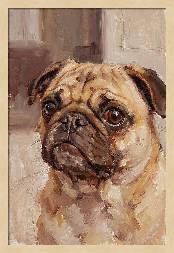 Pug Portrait In Natural Light
