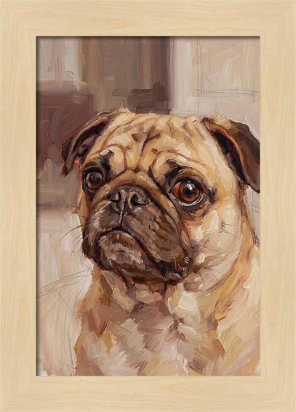 Pug Portrait In Natural Light