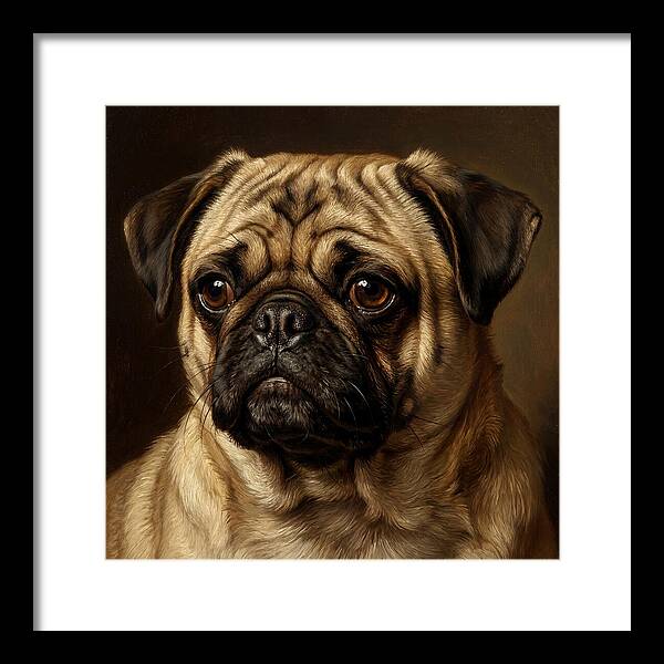 Pug Portrait In Realism