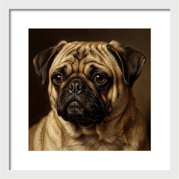 Pug Portrait In Realism