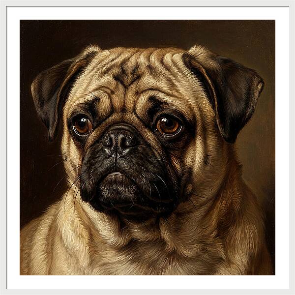 Pug Portrait In Realism