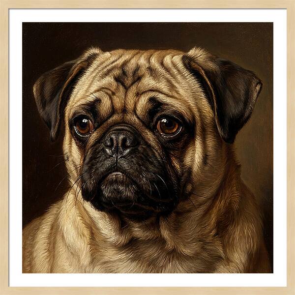 Pug Portrait In Realism