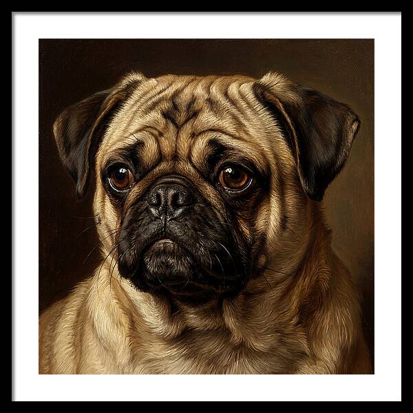 Pug Portrait In Realism