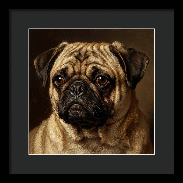 Pug Portrait In Realism