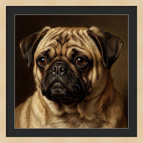 Pug Portrait In Realism