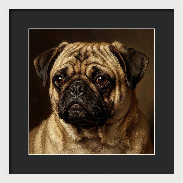 Pug Portrait In Realism