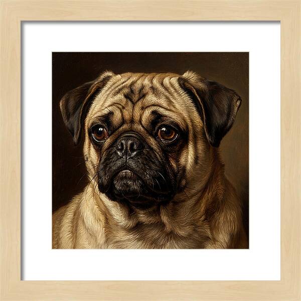 Pug Portrait In Realism