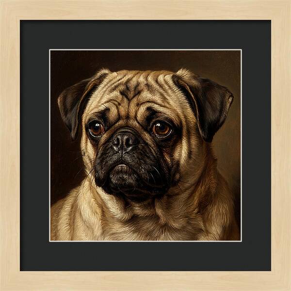 Pug Portrait In Realism