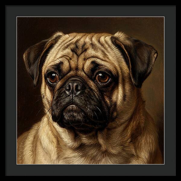 Pug Portrait In Realism