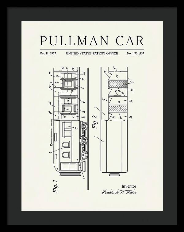 Pullman Car Minimalist Patent Us1701867