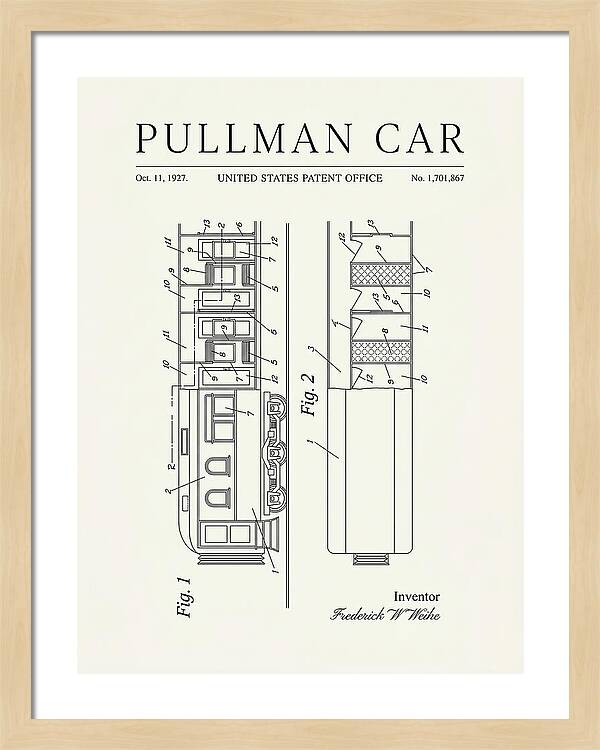 Pullman Car Minimalist Patent Us1701867
