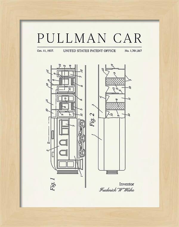 Pullman Car Minimalist Patent Us1701867