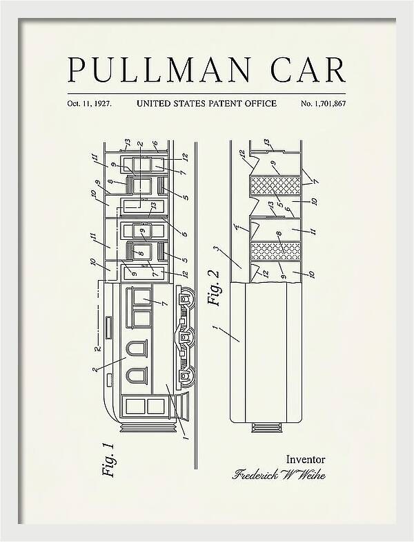 Pullman Car Minimalist Patent Us1701867