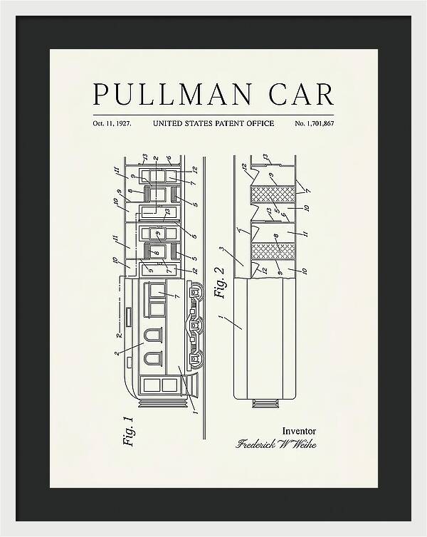 Pullman Car Minimalist Patent Us1701867