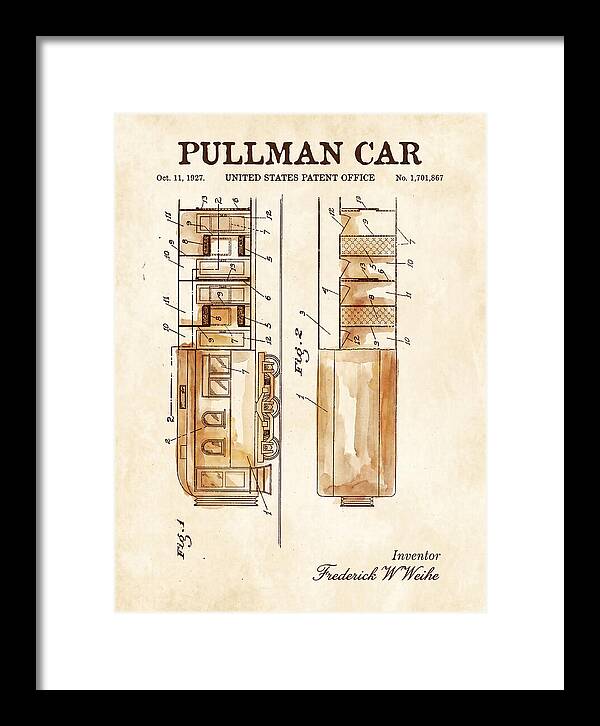 Pullman Car Watercolor Patent Us1701867