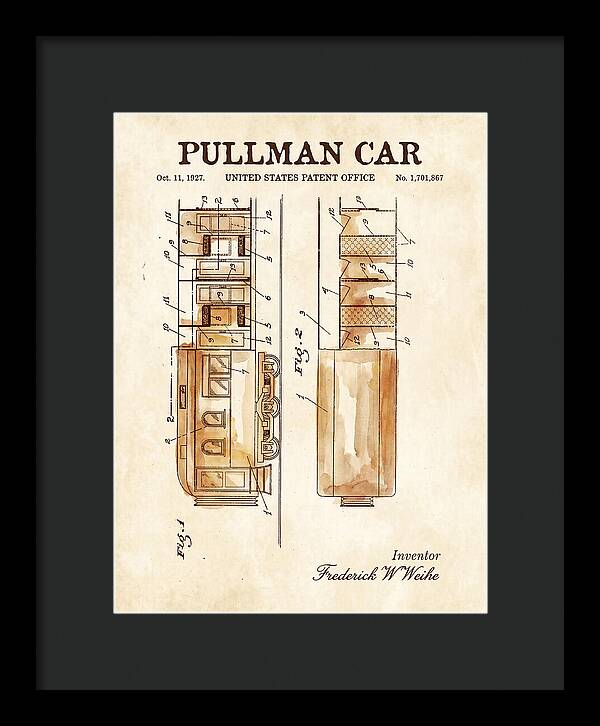 Pullman Car Watercolor Patent Us1701867
