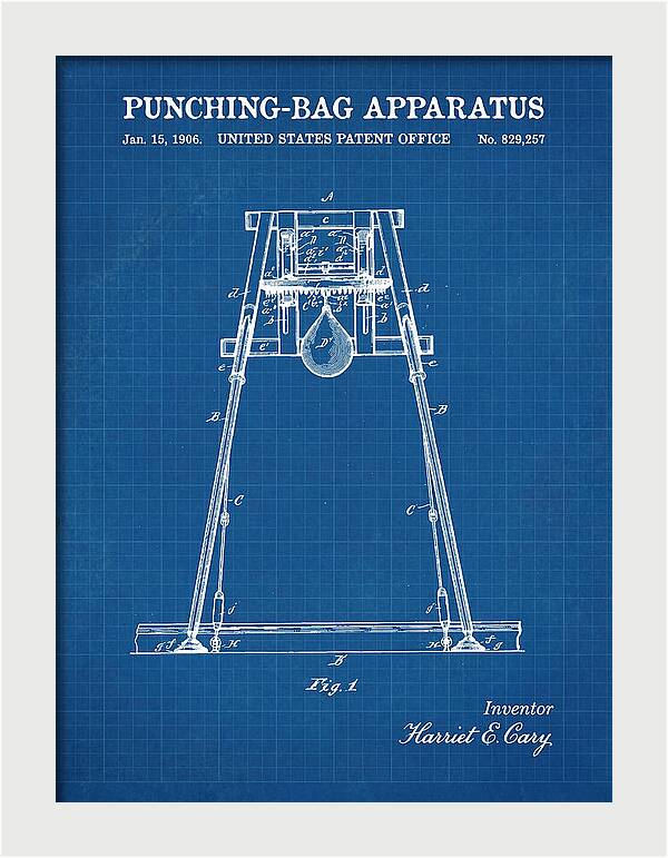 Punching Bag Apparatus Blueprint Patent Us829257a