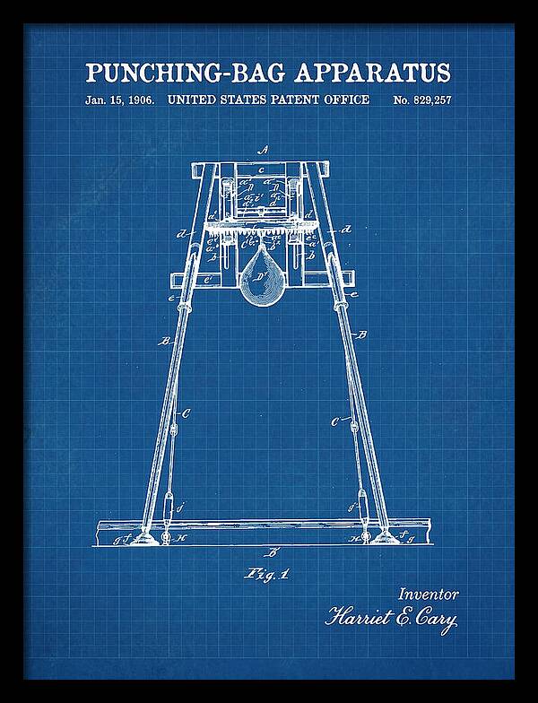 Punching Bag Apparatus Blueprint Patent Us829257a