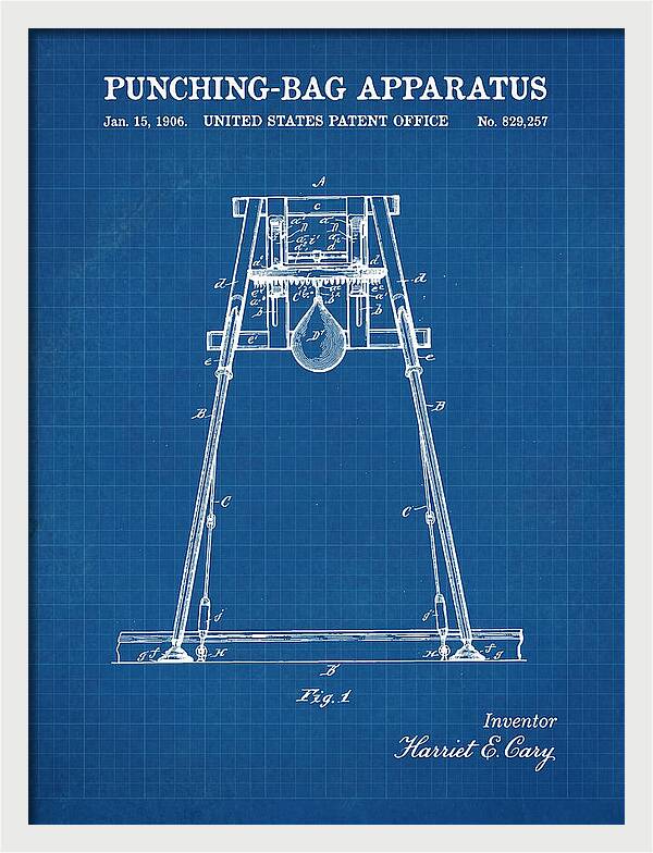 Punching Bag Apparatus Blueprint Patent Us829257a