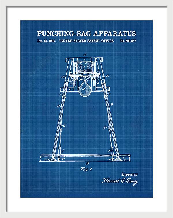 Punching Bag Apparatus Blueprint Patent Us829257a