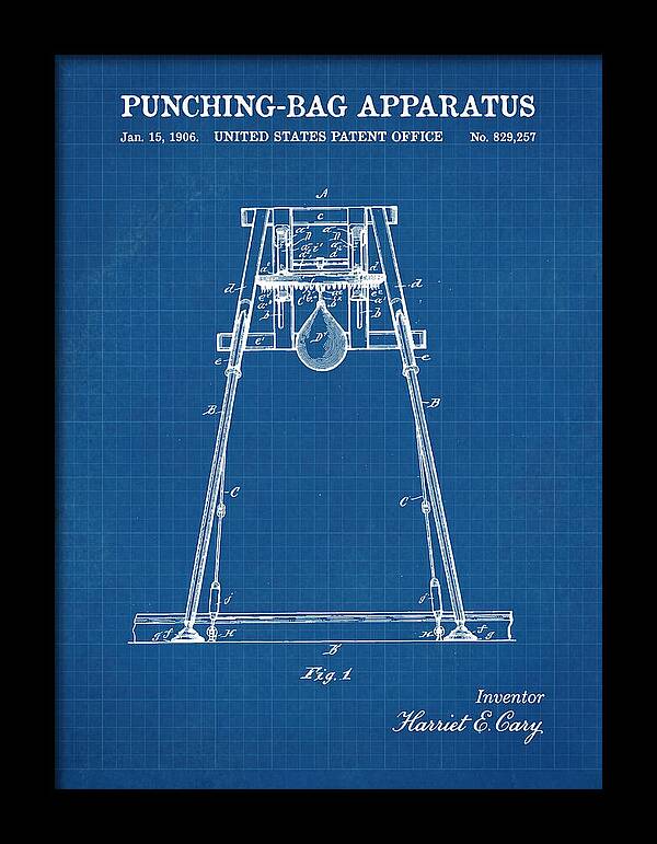 Punching Bag Apparatus Blueprint Patent Us829257a
