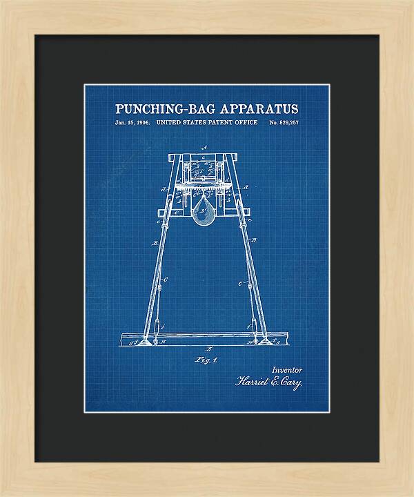 Punching Bag Apparatus Blueprint Patent Us829257a