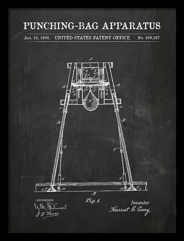 Punching Bag Apparatus Chalkboard Patent Us829257a