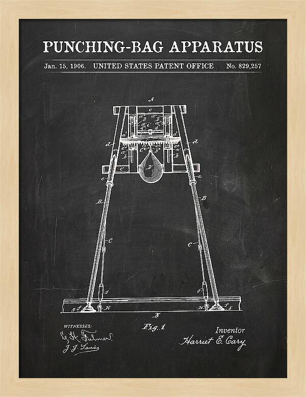 Punching Bag Apparatus Chalkboard Patent Us829257a