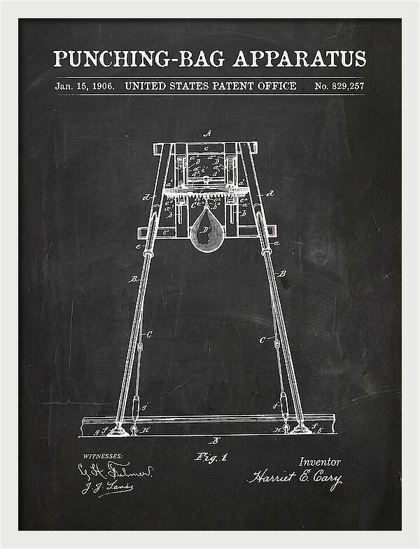 Punching Bag Apparatus Chalkboard Patent Us829257a