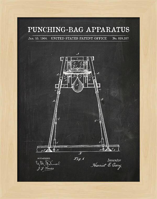 Punching Bag Apparatus Chalkboard Patent Us829257a