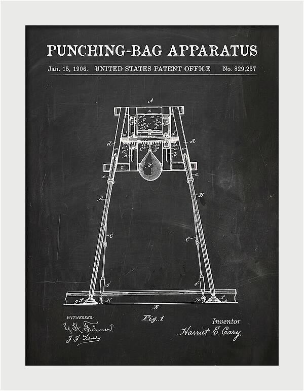 Punching Bag Apparatus Chalkboard Patent Us829257a
