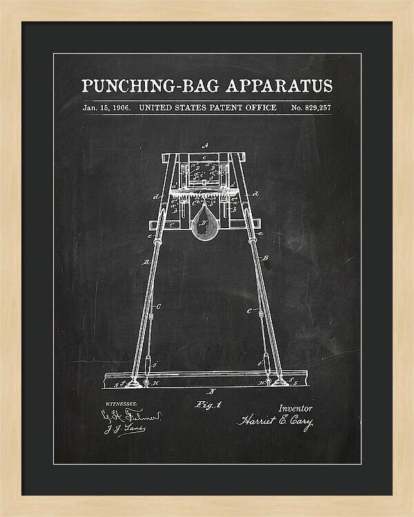Punching Bag Apparatus Chalkboard Patent Us829257a