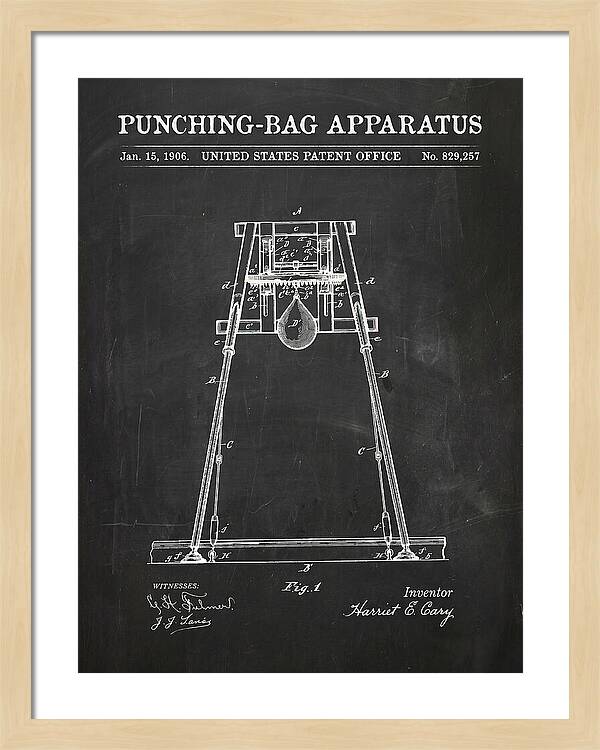 Punching Bag Apparatus Chalkboard Patent Us829257a