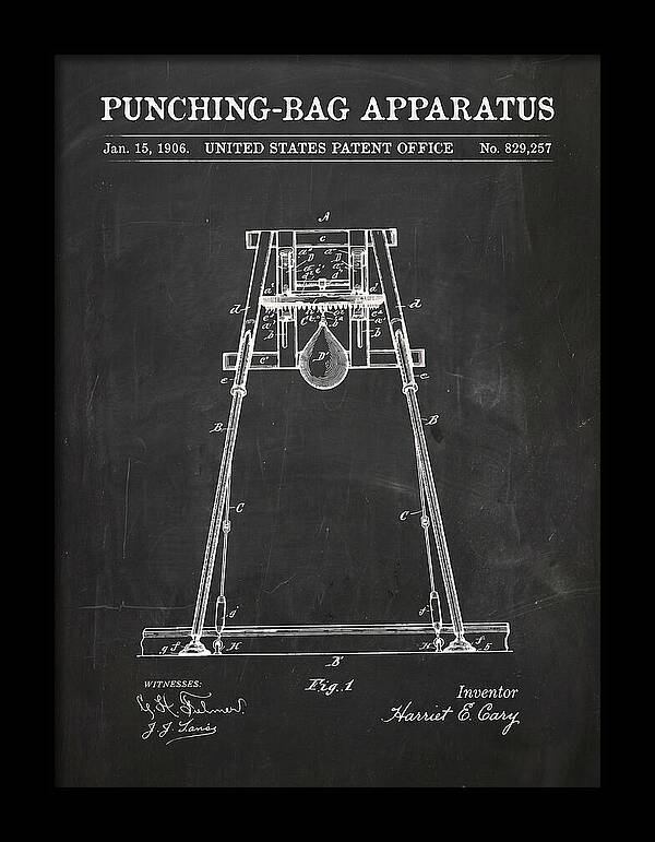 Punching Bag Apparatus Chalkboard Patent Us829257a