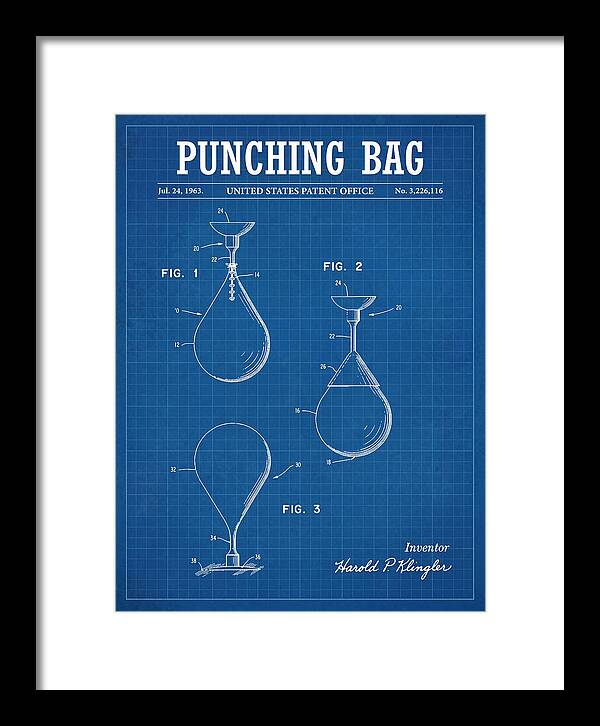 Punching Bag Blueprint Patent Us3226116a