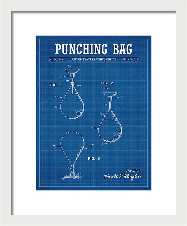 Punching Bag Blueprint Patent Us3226116a