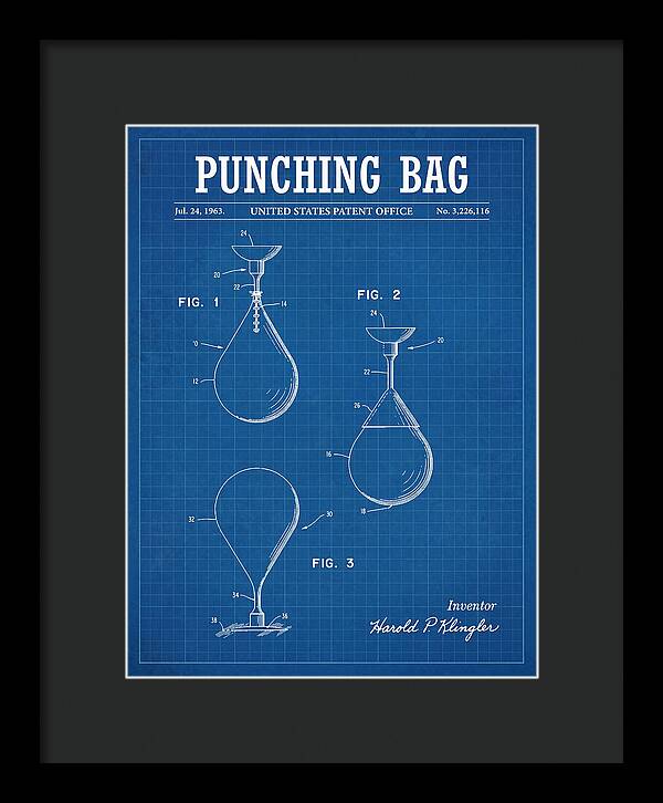 Punching Bag Blueprint Patent Us3226116a