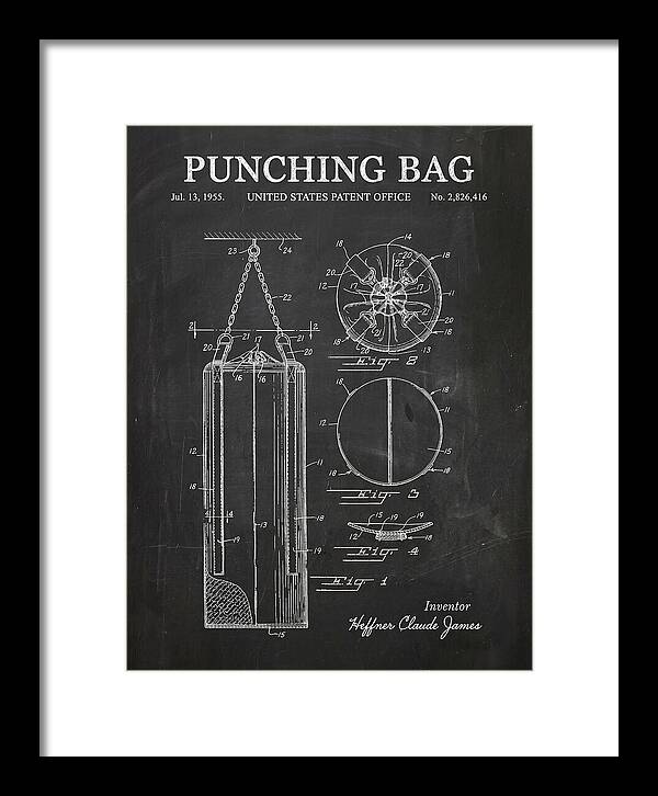 Punching Bag Chalkboard Patent Us2826416a