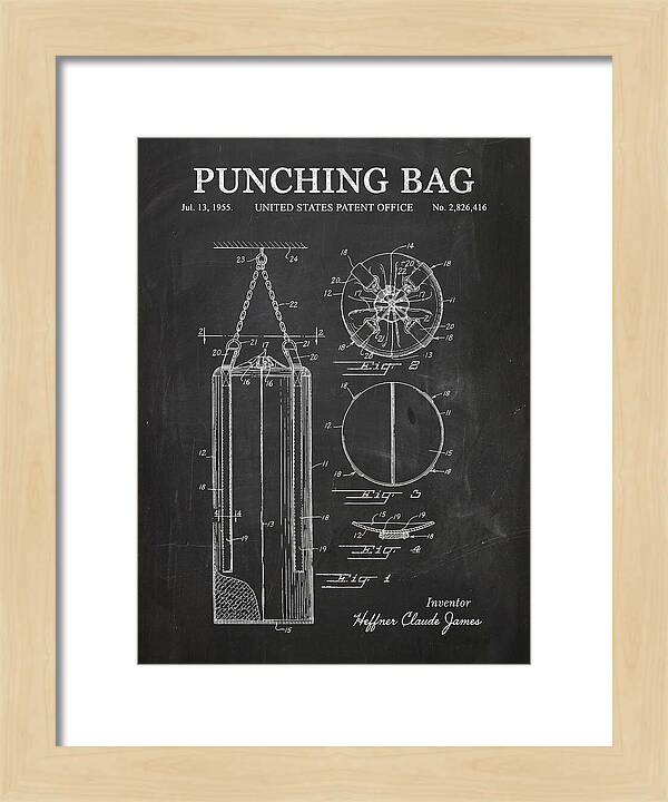 Punching Bag Chalkboard Patent Us2826416a