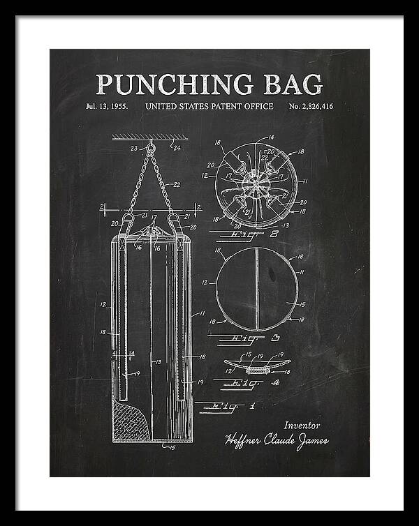Punching Bag Chalkboard Patent Us2826416a
