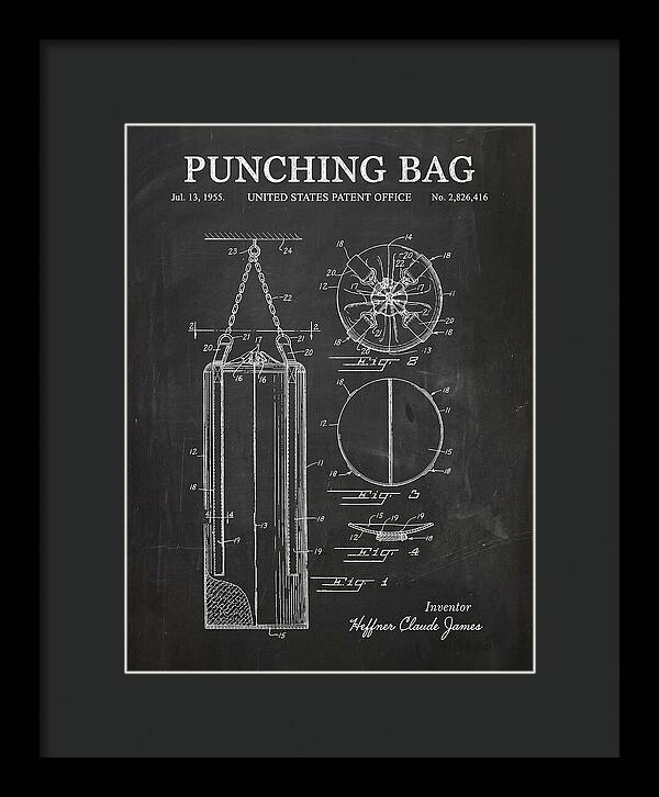 Punching Bag Chalkboard Patent Us2826416a