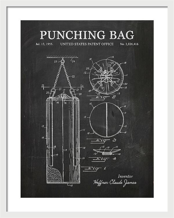 Punching Bag Chalkboard Patent Us2826416a