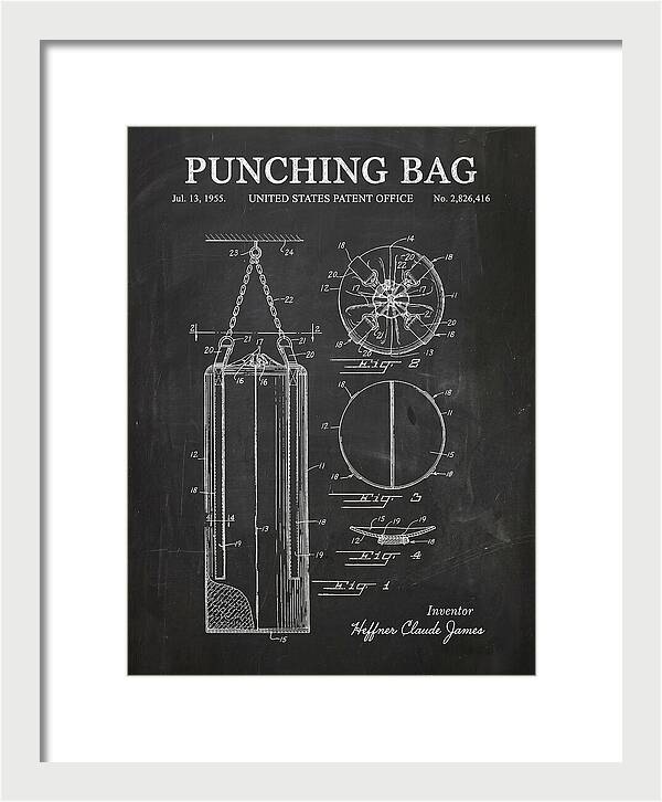 Punching Bag Chalkboard Patent Us2826416a